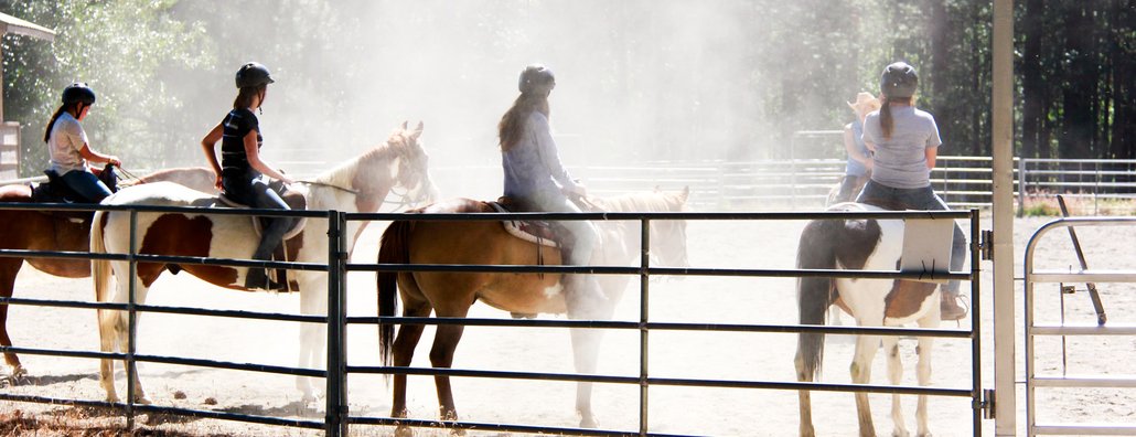 Ranch 17 - four horse riders